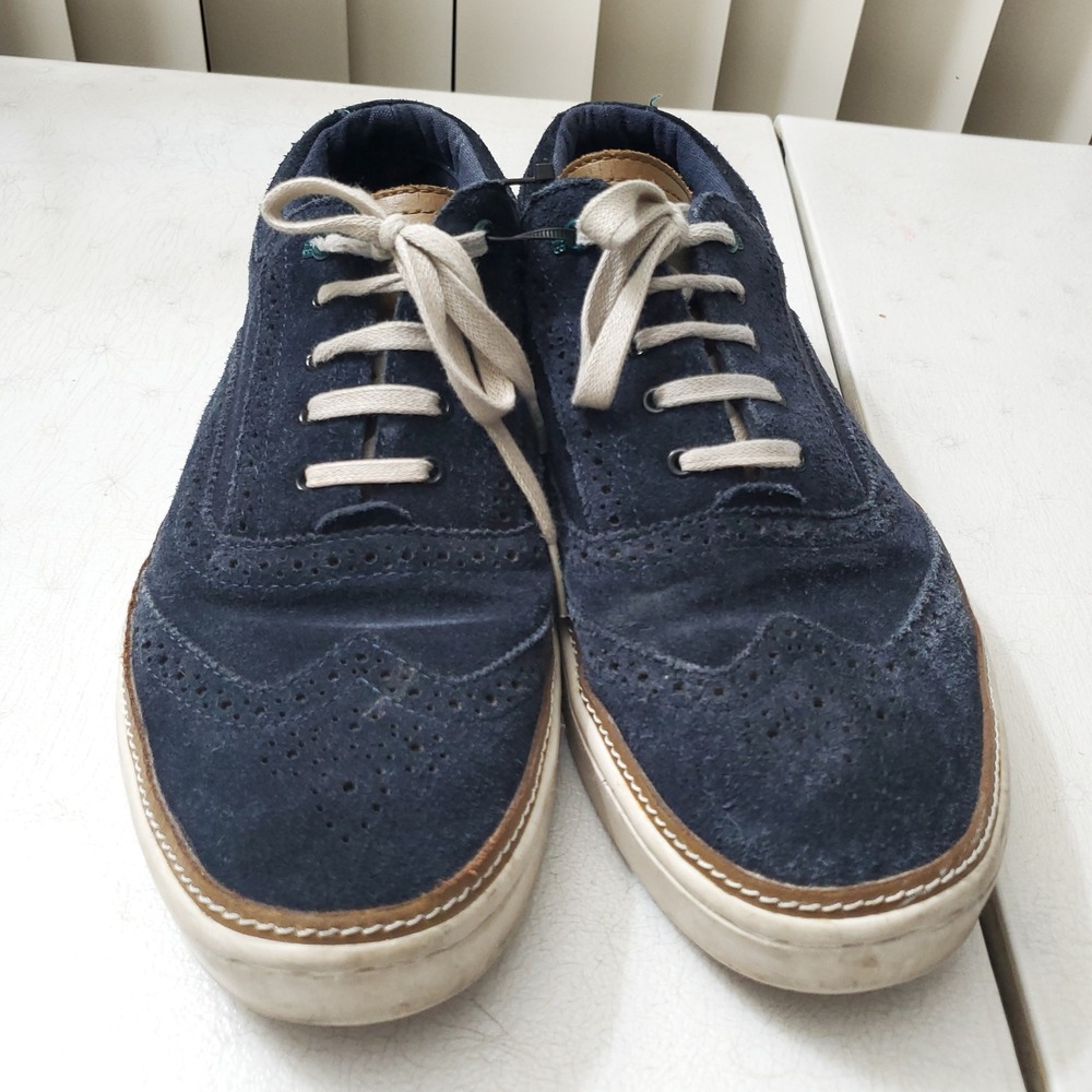 Ted Baker London Hapra 3 Sneaker Men 11 Navy Suede Wingtip Brogue Shoes Designer